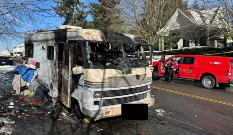 One Dead, Another Critically Injured in Everett RV Fire; Investigation Underway