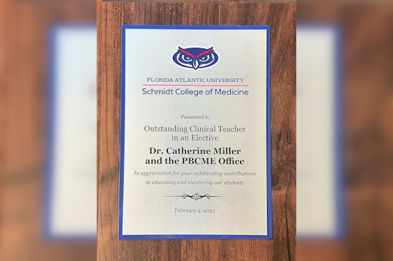 Palm Beach County Medical Examiner's Office Lauded for Excellence in Medical Education by FAU