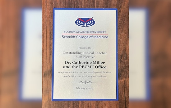 Palm Beach County Medical Examiner's Office Lauded for Excellence in Medical Education by FAU