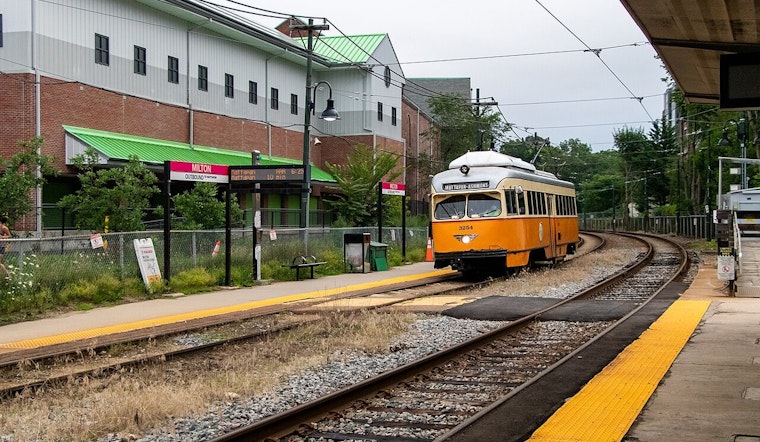 Passengers and Driver Rescued by Raft from Flooded MBTA Mattapan Trolley in Milton