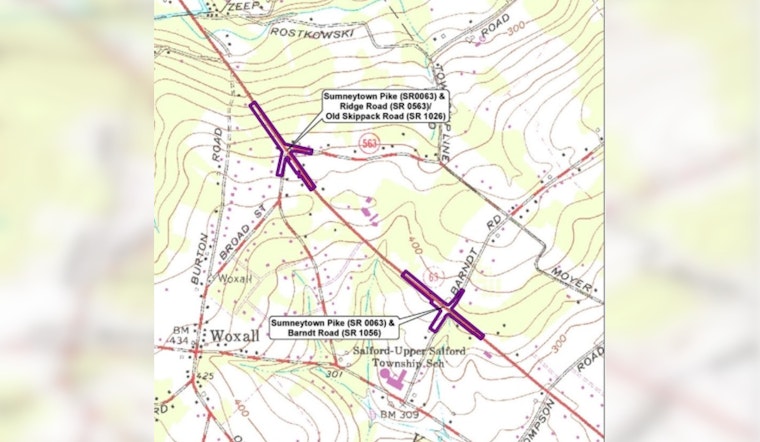 PennDOT Announces Virtual Meeting on Route 63 Safety Improvements in Upper Salford Township