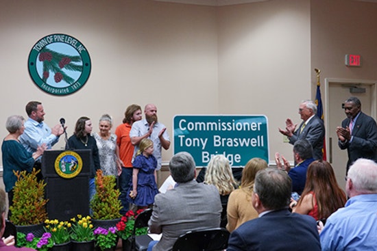 Pine Level Honors Legacy of Late Commissioner Tony Braswell with U.S. 70 Business East Bridge Dedication
