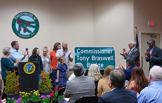 Pine Level Honors Legacy of Late Commissioner Tony Braswell with U.S. 70 Business East Bridge Dedication