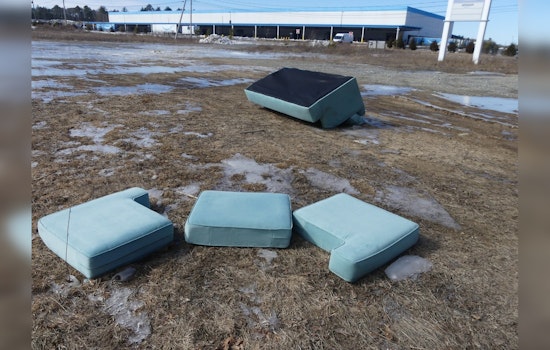 Plymouth Police Seek Public's Help to Combat Illegal Dumping After Sofa Abandoned on Prestige Way