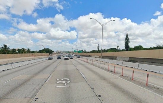 Police Manhunt and Multiple Crashes Spark Traffic Chaos on I-95 in North Miami-Dade