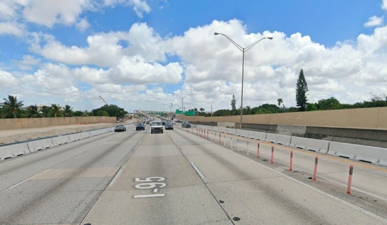 Police Manhunt and Multiple Crashes Spark Traffic Chaos on I-95 in North Miami-Dade