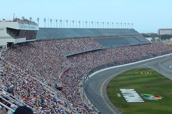 President Hails Daytona 500 as "Great American Race" and Honors Armed Forces in Patriotic Tribute at Daytona Beach