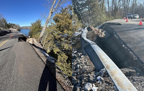Road Collapse at Anderson County Park Cuts Off Access to Campground and Boat Dock