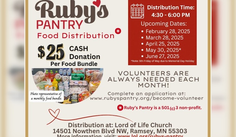 Ruby's Pantry Hosts Monthly Food Distribution Event at Lord of Life Church in Ramsey