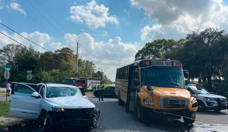 School Bus and Truck Collide in Fort Pierce, Drivers Hospitalized, Students Sustain Minor Injuries