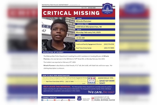 Search Intensifies for Missing 13-Year-Old Miracle Plummer in Washington D.C.