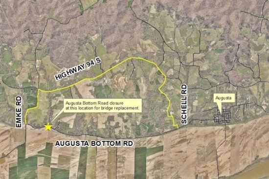 St. Charles County Commuters Alert, Augusta Bottom Road Bridge Closure Begins February 10 for Replacement Work