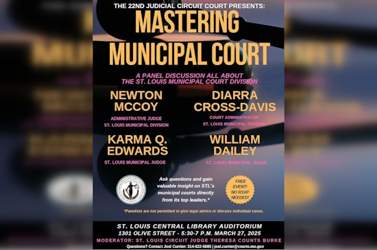 St. Louis Central Library to Host 'Mastering Municipal Court' Roundtable with Judicial Leaders on March 27