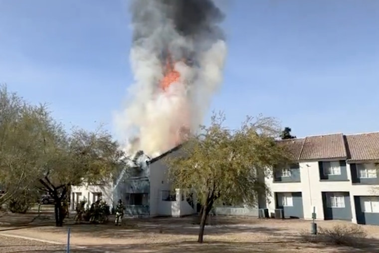 Teams from Phoenix, Chandler, and Tempe Battle Intense Apartment Blaze in Ahwatukee Leaving 16 Homeless