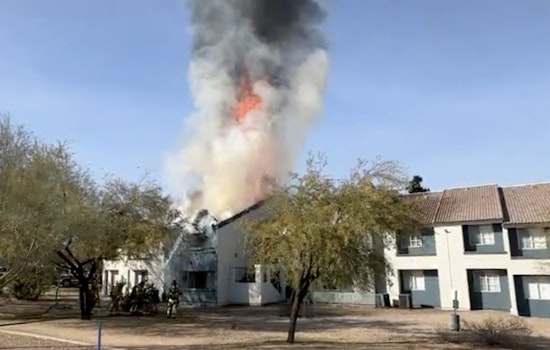 Teams from Phoenix, Chandler, and Tempe Battle Intense Apartment Blaze in Ahwatukee Leaving 16 Homeless