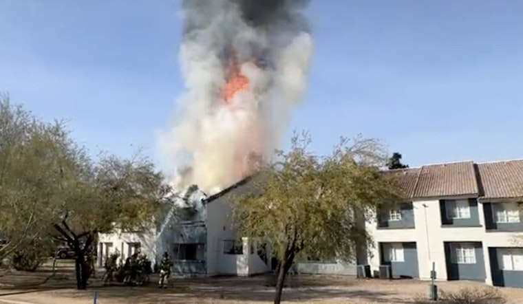 Teams from Phoenix, Chandler, and Tempe Battle Intense Apartment Blaze in Ahwatukee Leaving 16 Homeless