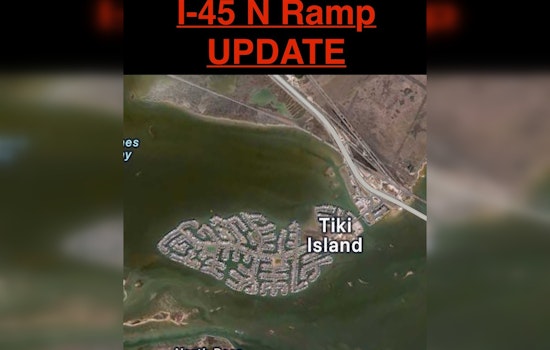 Tiki Island Traffic Rerouted as I-45 North Entrance Ramp Closure Begins Today