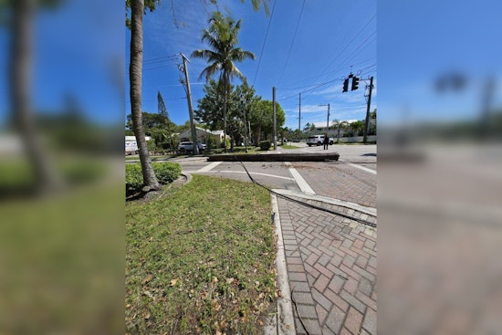 Truck Collision with Power Pole Leads to Extended Closure at Delray Beach Intersection