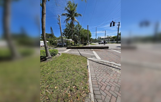 Truck Collision with Power Pole Leads to Extended Closure at Delray Beach Intersection