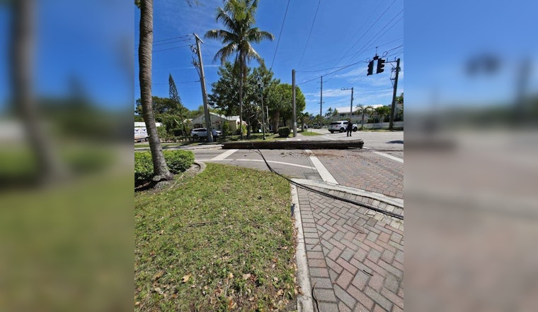 Truck Collision with Power Pole Leads to Extended Closure at Delray Beach Intersection