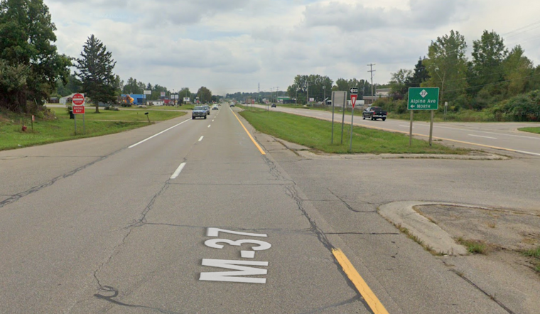 Two Injured in Multi-Vehicle Collision Involving Semi-Truck on Alpine Avenue, Kent County