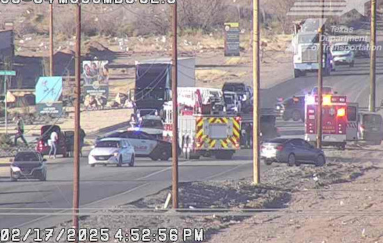 Two Injured in Traffic Collision on McCombs Boulevard in Northeast El Paso, Road Temporarily Closed