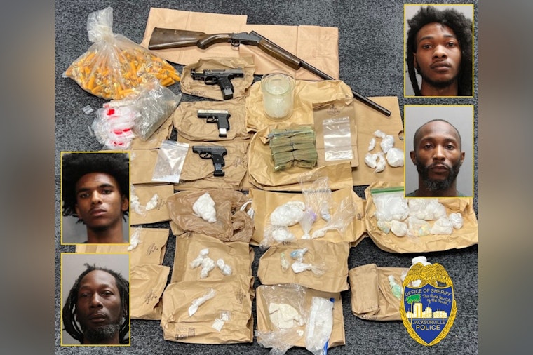 Valentine's Day Raid in Jacksonville Leads to Arrests and Seizure of Over 300 Grams of Fentanyl, Guns, and Cash