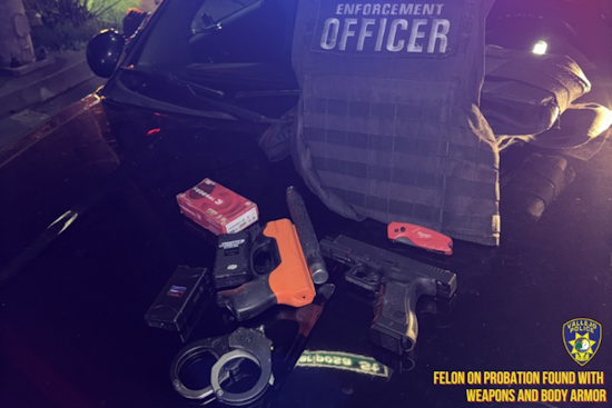 Vallejo Police Arrest Man with Body Armor and Weapons During Traffic Stop on Highway 80