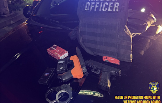 Vallejo Police Arrest Man with Body Armor and Weapons During Traffic Stop on Highway 80