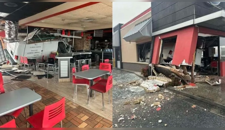 Van Crashes into Burger King in Lavonia Georgia Driver Hospitalized After Suspected Medical Emergency