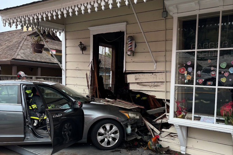 Vehicle Crashes Into Fremont Barbershop, One Injured and Building Red-Tagged