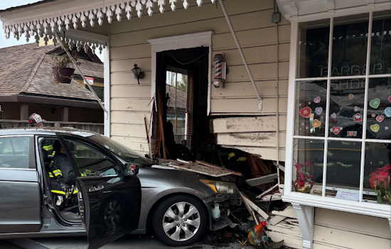 Vehicle Crashes Into Fremont Barbershop, One Injured and Building Red-Tagged