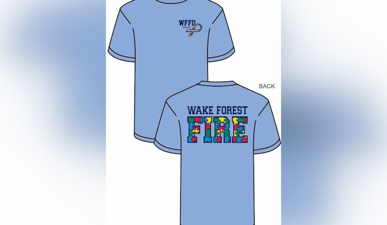 Wake Forest Fire Department Launches T-Shirt Sale for Autism Awareness, Benefits NC Society