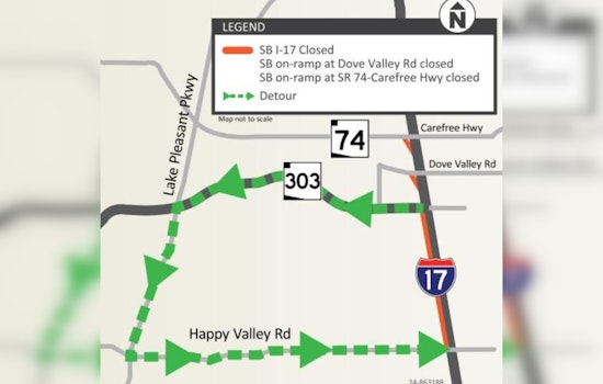 Weekend Travel Alert: Southbound I-17 Closed for Upgrades in North Phoenix