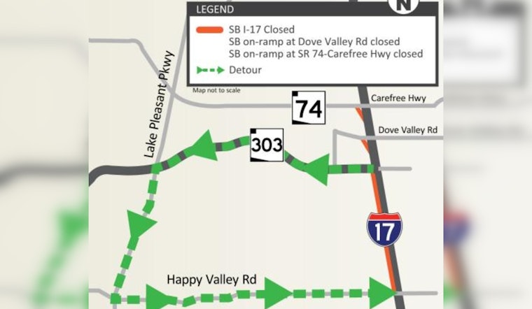 Weekend Travel Alert: Southbound I-17 Closed for Upgrades in North Phoenix