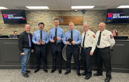 White Settlement Firefighters Celebrate Career Advancement with Black Helmet Shields