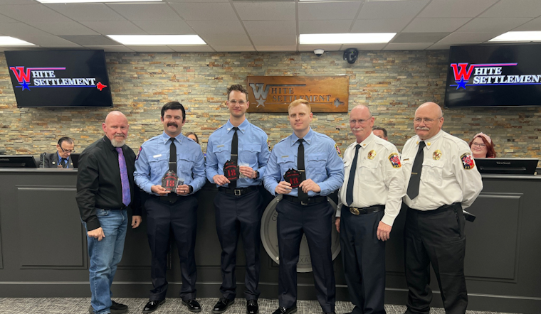 White Settlement Firefighters Celebrate Career Advancement with Black Helmet Shields