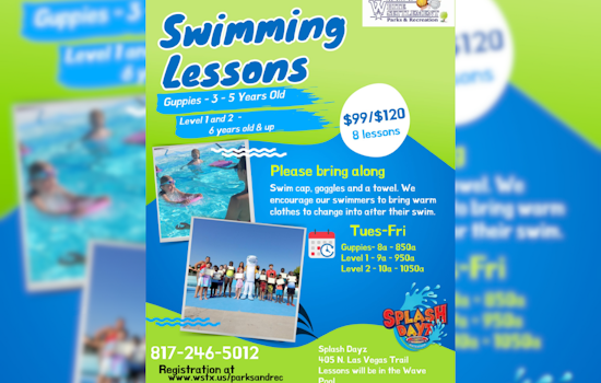 White Settlement's Splash Dayz Water Park Offers More Than Fun: Swim Lessons Boost Youth Development