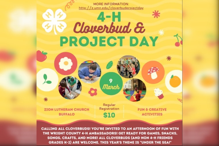 Wright County 4-H Invites Community to Project Workshop & Cloverbud Day in Buffalo