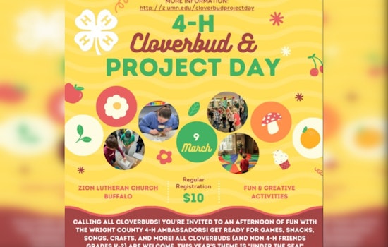 Wright County 4-H Invites Community to Project Workshop & Cloverbud Day in Buffalo