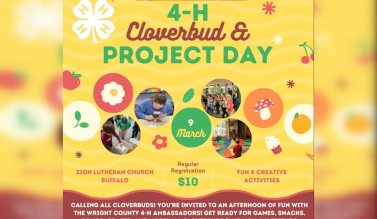 Wright County 4-H Invites Community to Project Workshop & Cloverbud Day in Buffalo