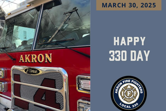 Akron Firefighters Emphasize Safety on "Happy 330 Day" Amid Celebrations