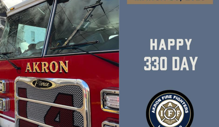 Akron Firefighters Emphasize Safety on "Happy 330 Day" Amid Celebrations