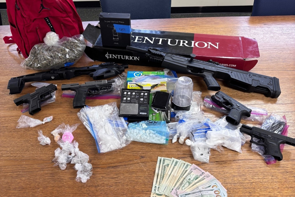 Akron Police Arrest Man on Multiple Felony Charges After Seizing Drugs and Firearms Near School