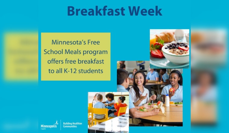 All Minnesota Students to Receive Free Breakfast and Lunch as State Marks National School Breakfast Week