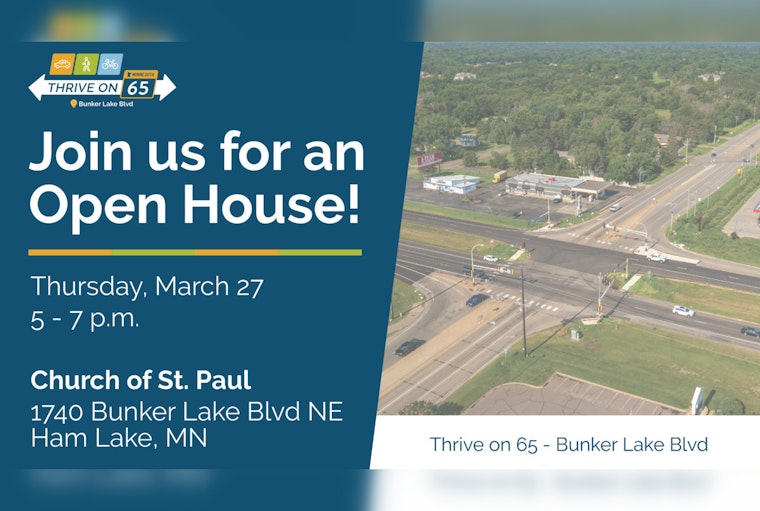 Anoka County Partners with MnDOT to Address Traffic and Safety at TH 65 and Bunker Lake Blvd Intersection