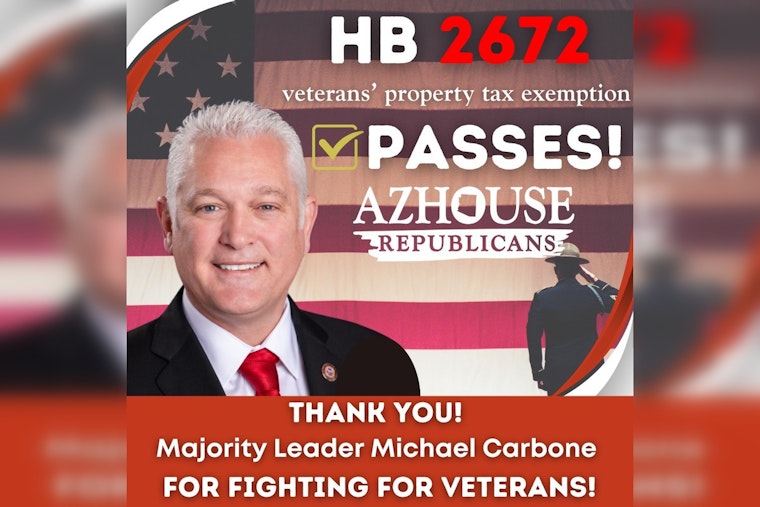 Arizona House Passes Bipartisan Bill for Full Property Tax Exemption for 100% Disabled Veterans