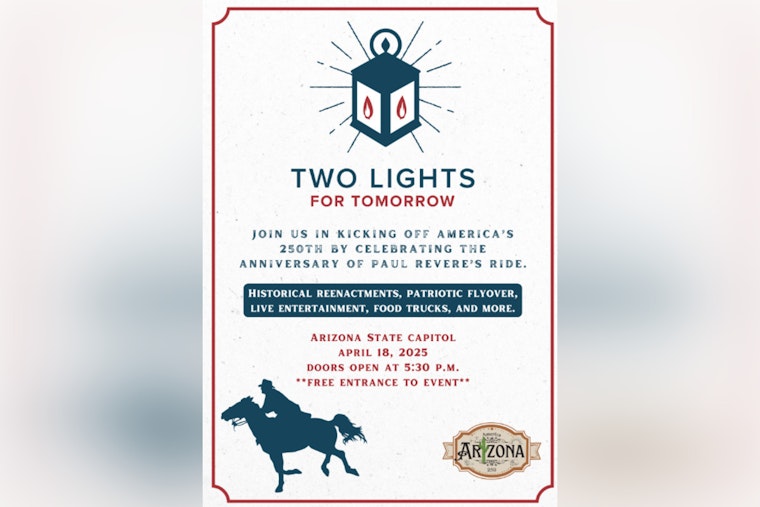 Arizona to Celebrate Paul Revere's Historic Ride with "Two Lights for Tomorrow" Event at State Capitol