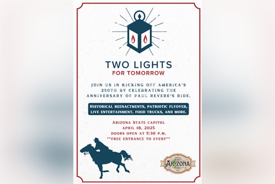 Arizona to Celebrate Paul Revere's Historic Ride with "Two Lights for Tomorrow" Event at State Capitol