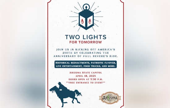Arizona to Celebrate Paul Revere's Historic Ride with "Two Lights for Tomorrow" Event at State Capitol